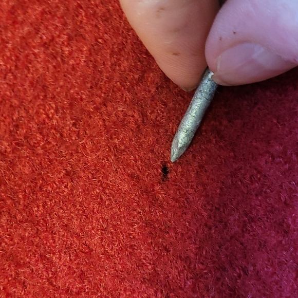 Carole Little vintage wool jacket red faux  fur cuffs and collar - Picture 11 of 11